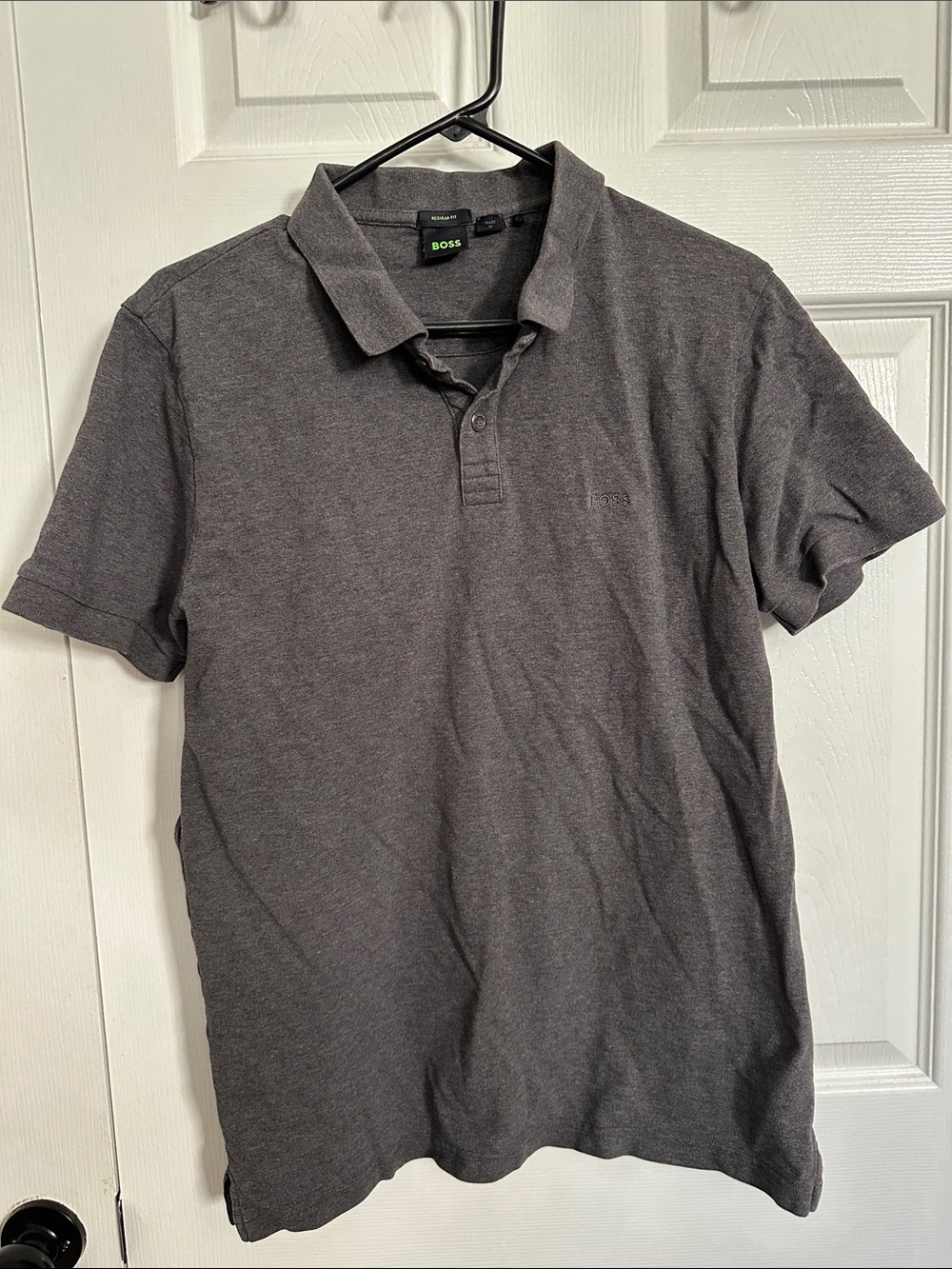 BOSS Men's Charcoal Gray Polo Shirt